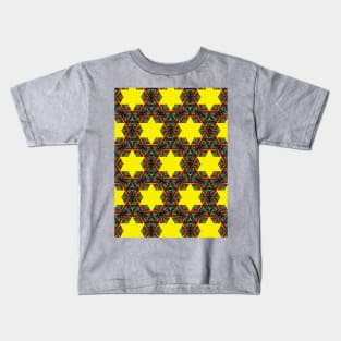 Yellow star pattern Kids T-Shirt